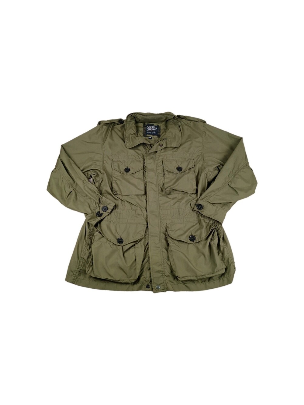 Cockpit USA Field Jacket Olive Green Military Utility Coat Mens 2XL Camo Lining